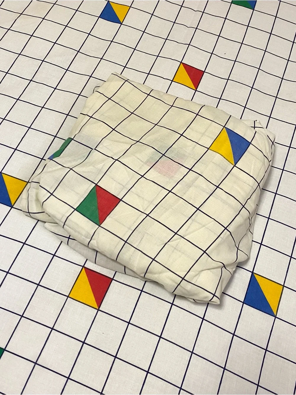 Vintage 80’s Cotton Fresh Geometric Sheet Set Twin As Seen on Stranger Things
